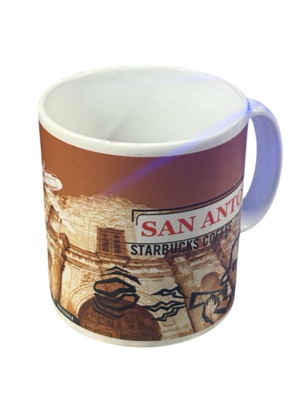Vintage 1999 Starbucks San Antonio Texas Coffee Mug The Alamo Riverwalk - Picture 2 of 7